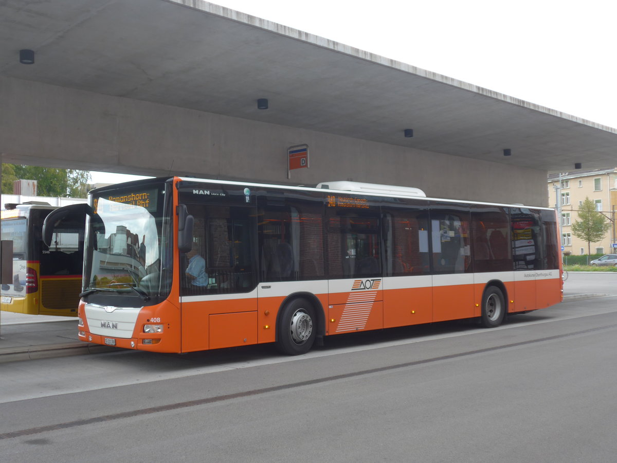 (221'162) - AOT Amriswil - Nr. 408/TG 121'300 - MAN (ex Nr. 12) am 24. September 2020 in Arbon, Bushof