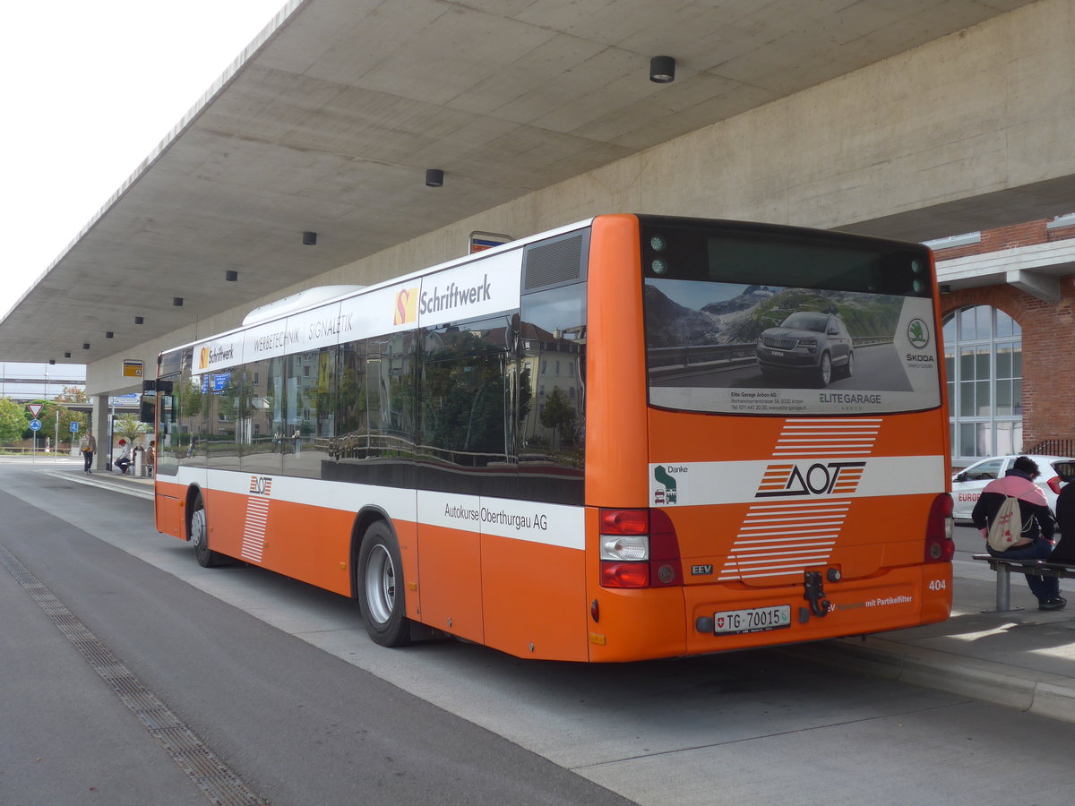 (221'194) - AOT Amriswil - Nr. 404/TG 70'015 - MAN (ex Nr. 9) am 24. September 2020 in Arbon, Bushof