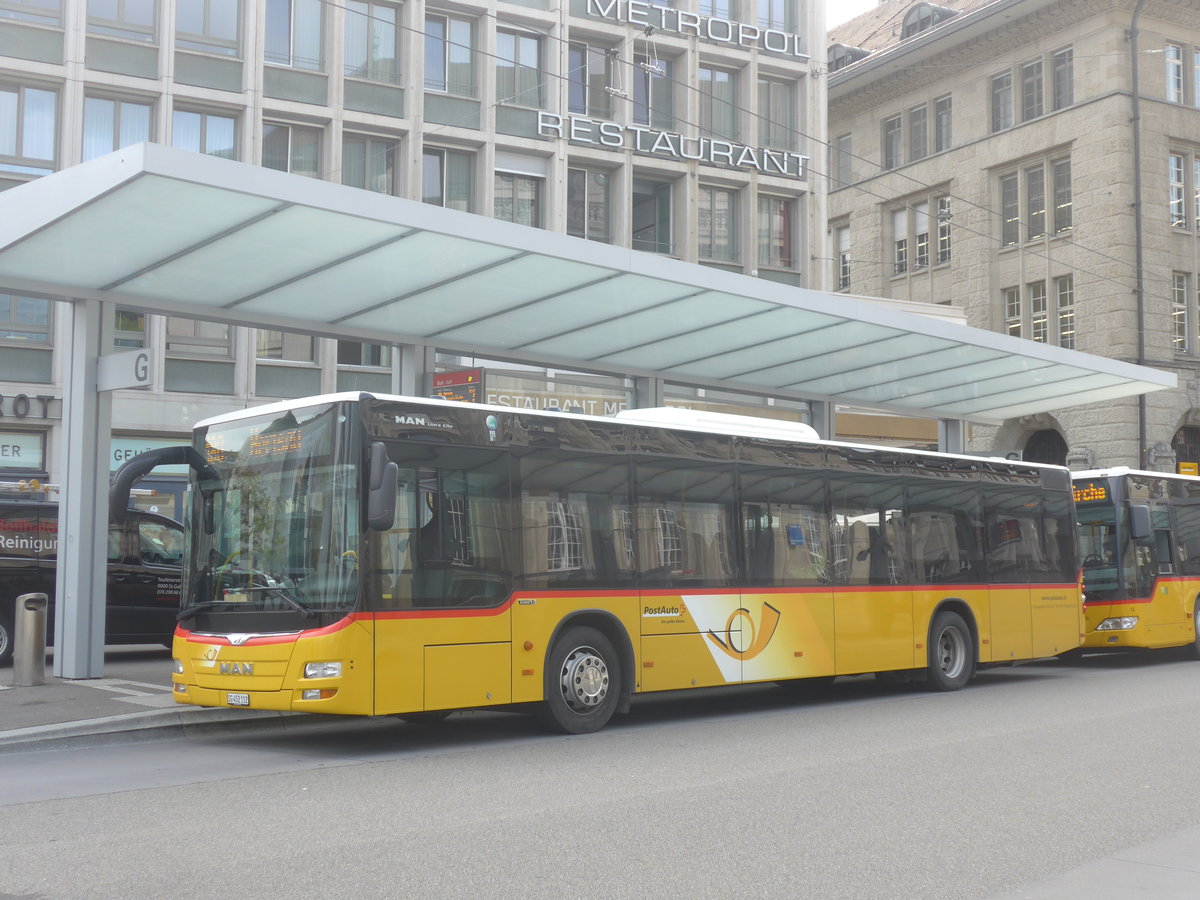 (221'202) - Postautobetriebe unteres Toggenburg, Ltisburg - SG 452'112 - MAN (ex LBA Vaduz/FL Nr. 3) am 24. September 2020 beim Bahnhof St. Gallen