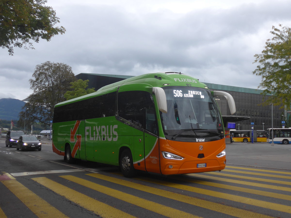 (221'396) - Aus Italien: Garbellini, Rovigo - Nr. 183/FW-621 HH - Irizar am 25. September 2020 beim Bahnhof Luzern