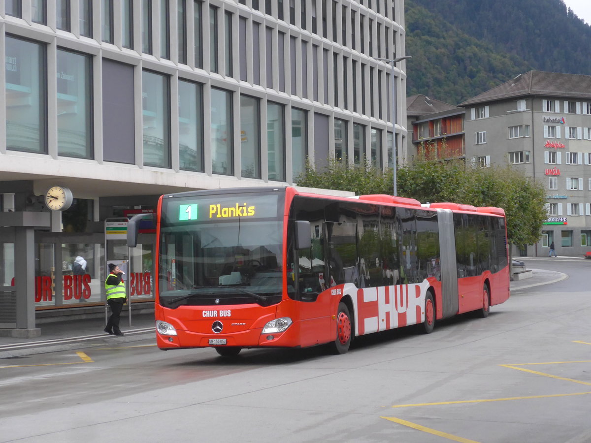 (221'446) - SBC Chur - Nr. 53/GR 155'853 - Mercedes am 26. September 2020 beim Bahnhof Chur