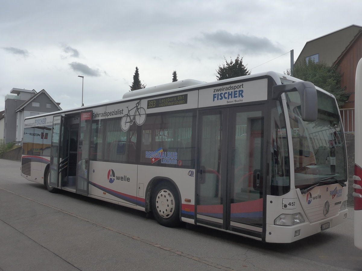 (221'538) - Knecht, Windisch - Nr. 452/AG 369'056 - Mercedes (ex Nr. 52) am 27. September 2020 beim Bahnhof Mgenwil