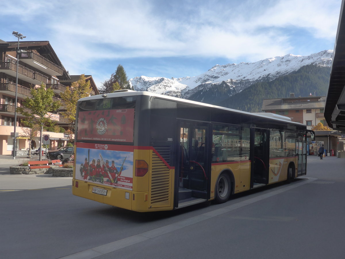 (222'166) - PostAuto Graubnden - GR 168'850 - Mercedes (ex Dnser, Trimmis; ex Luk, Grsch; ex PostAuto Graubnden GR 102'365) am 20. Oktober 2020 beim Bahnhof Klosters