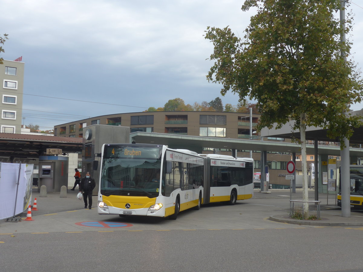 (222'196) - VBSH Schaffhausen - Nr. 8/SH 38'008 - Mercedes am 21. Oktober 2020 beim Bahnhof Schaffhausen