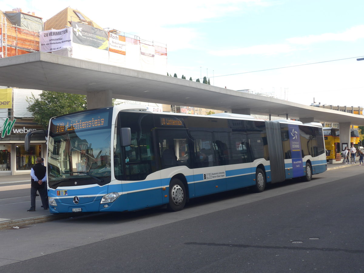 (222'459) - BLWE Wattwil - Nr. 4/SG 363'980 - Mercedes am 22. Oktober 2020 beim Bahnhof Wattwil