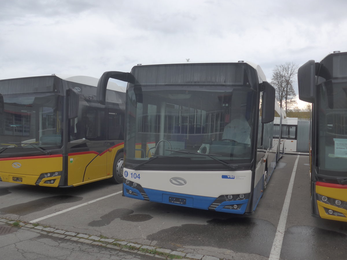 (222'765) - VBL Luzern - Nr. 104 - Solaris am 1. November 2020 in Ruswil, Garage ARAG