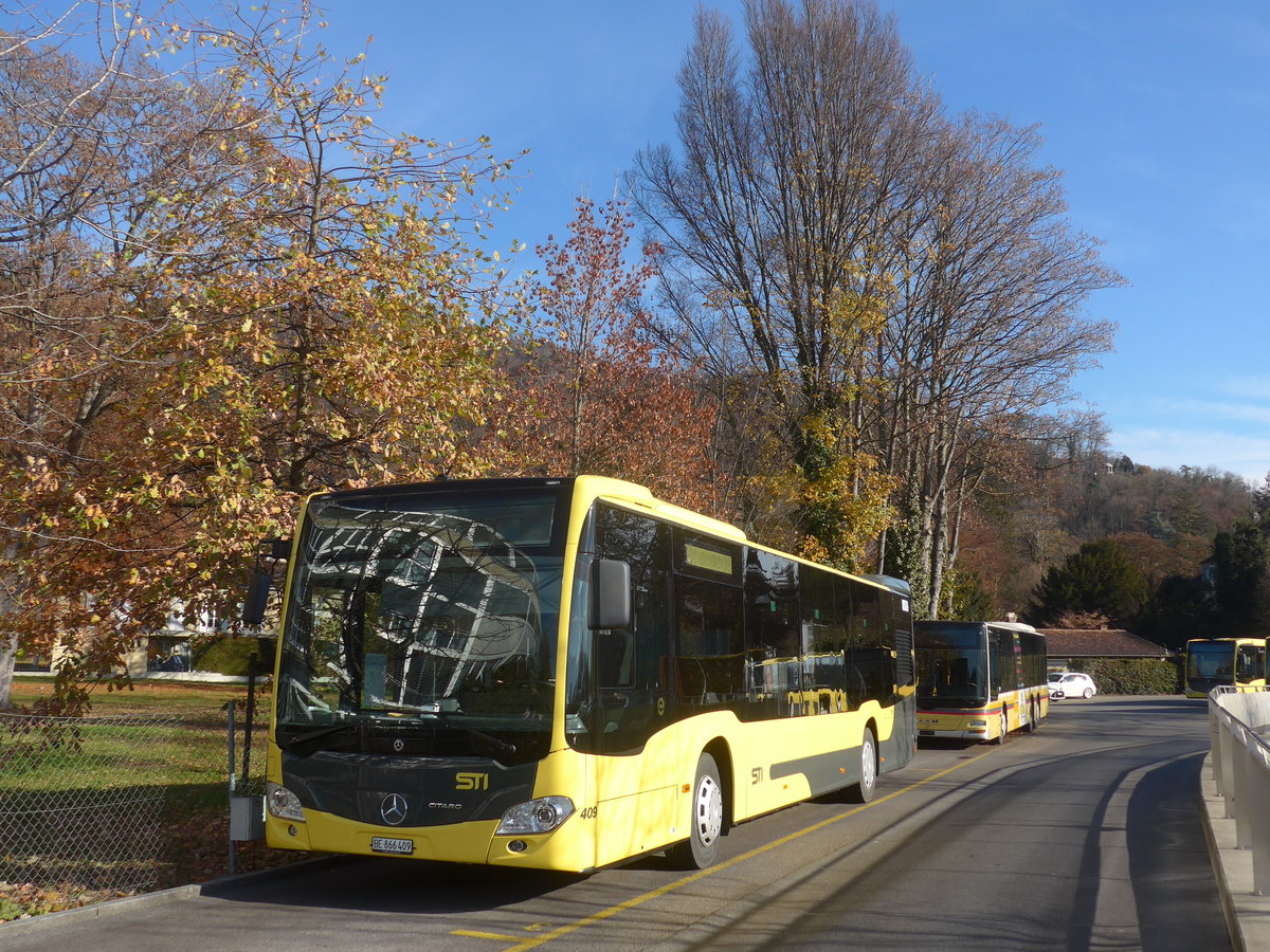 (222'852) - STI Thun - Nr. 409/BE 866'409 - Mercedes am 21. November 2020 bei der Schifflndte Thun