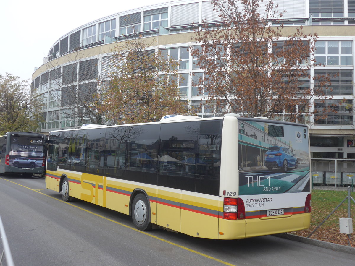 (222'870) - STI Thun - Nr. 129/BE 800'129 - MAN am 27. November 2020 bei der Schifflndte Thun