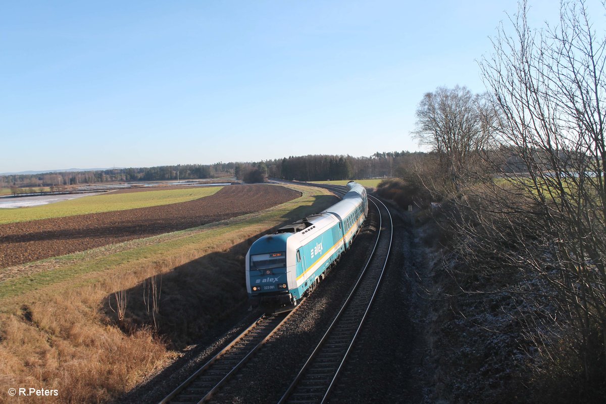 223 061 mit dem ALX84106 München - Hof bei Oberteich. 03.12.16