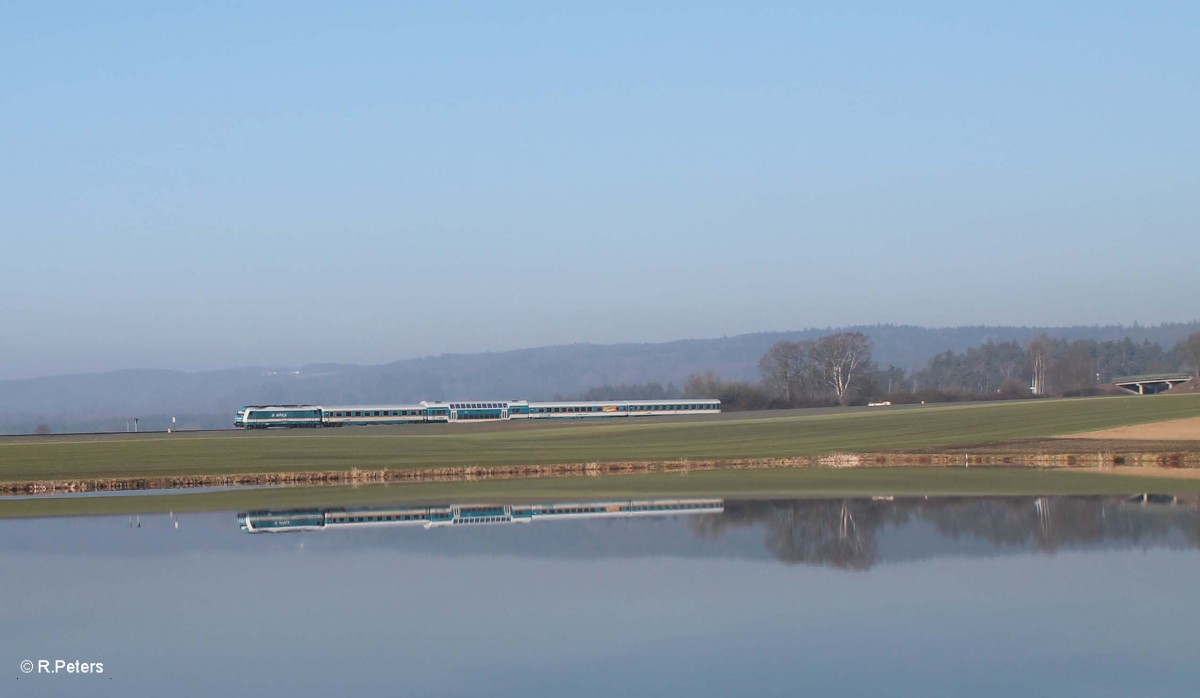 223 063 zieht den ALX84109 Hof - Mnchen bei Oberteich. 18.03.16