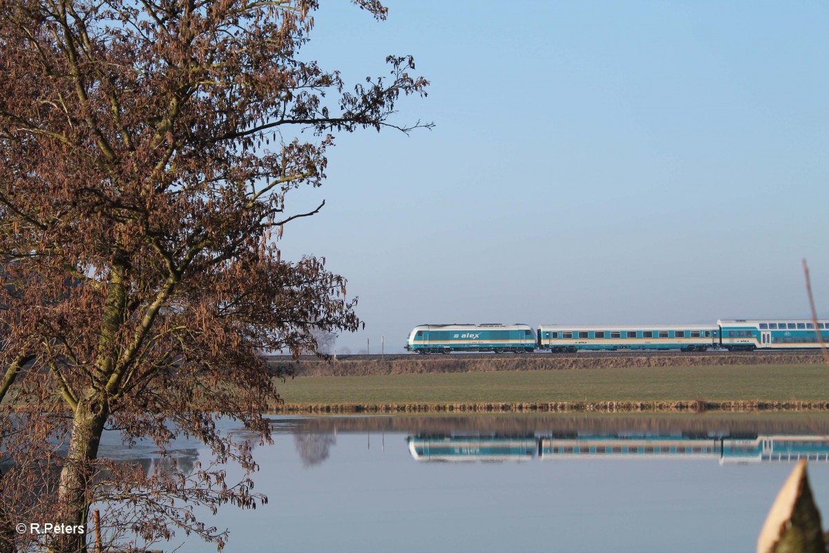 223 063 zieht den ALX84109 Hof - Mnchen bei Oberteich. 18.03.16