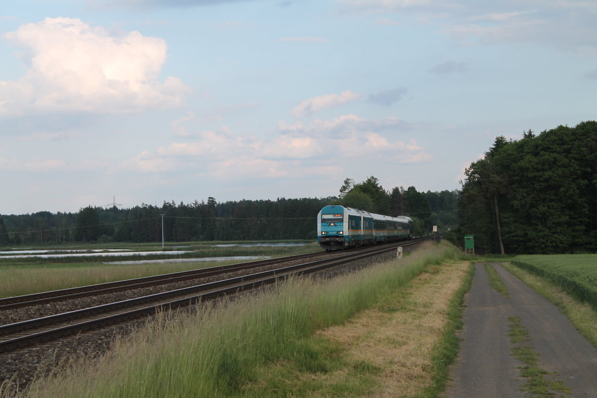 223 069 + 223 063 und dem ALX84112 München - Hof bei Oberteich. 10.06.16