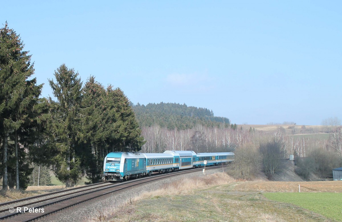 223 069 mit dem ALX84111 Hof - Mnchen bei Lengenfeld. 17.03.16