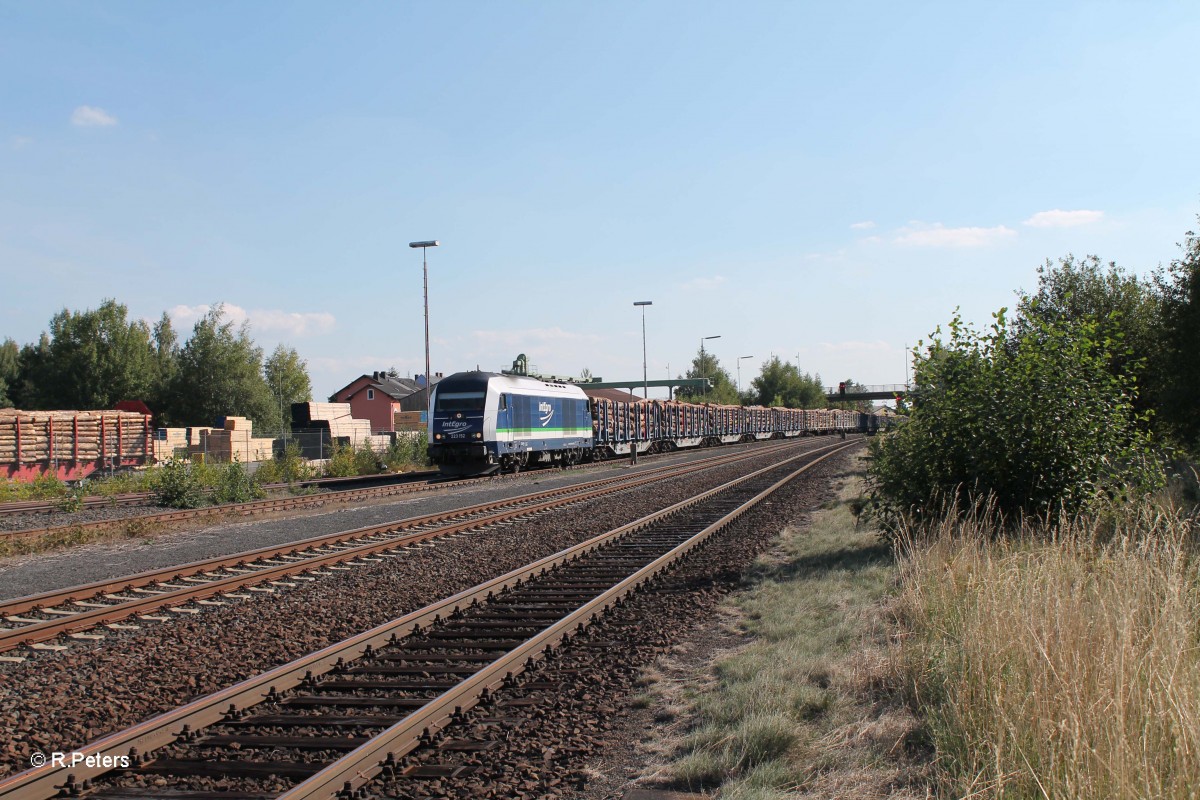 223 152 mit Holzzug in Wiesau. 07.09.13