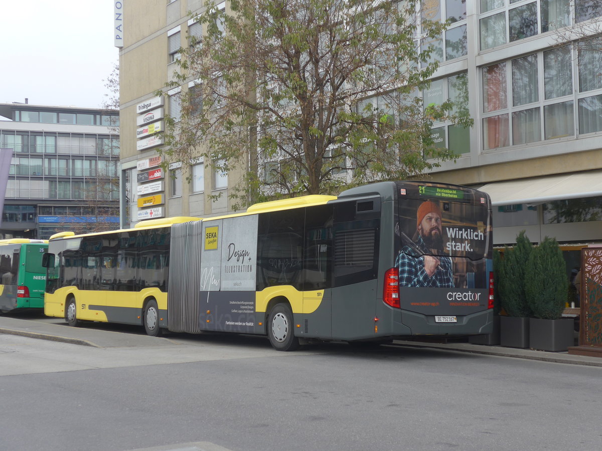 (223'055) - STI Thun - Nr. 167/BE 752'167 - Mercedes am 20. Dezember 2020 beim Bahnhof Thun