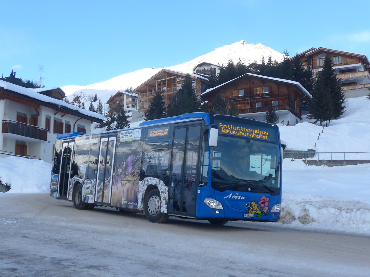 (223'201) - Pfosi, Arosa - Nr. 8/GR 154'248 - Mercedes am 2. Januar 2021 in Arosa, Hrnli