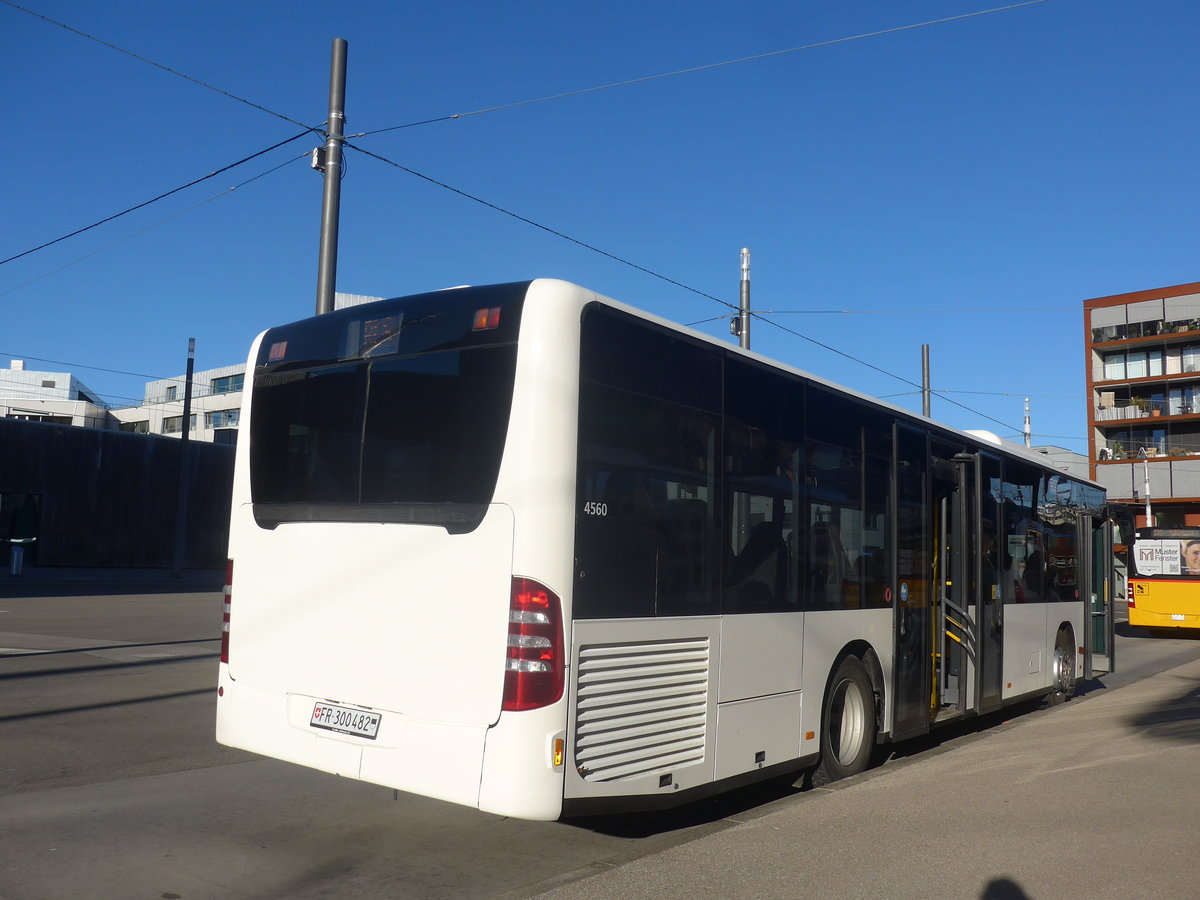 (223'689) - Intertours, Domdidier - FR 300'482 - Mercedes (ex PostAuto Bern Nr. 9; ex Klopfstein, Laupen Nr. 9) am 21. Februar 2021 beim Bahnhof Bern Brnnen Westside