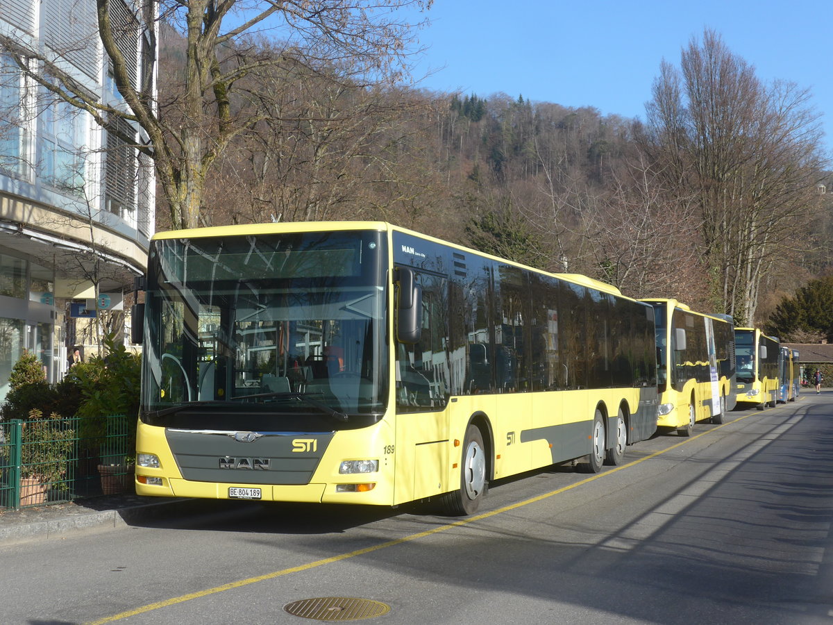 (223'758) - STI Thun - Nr. 189/BE 804'189 - MAN am 25. Februar 2021 bei der Schifflndte Thun