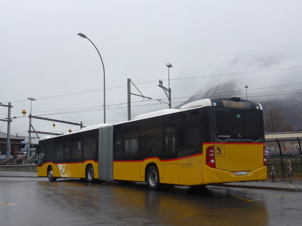 (224'226) - Buchard, Leytron - VS 141'737 - Mercedes am 14. Mrz 2021 beim Bahnhof Martigny