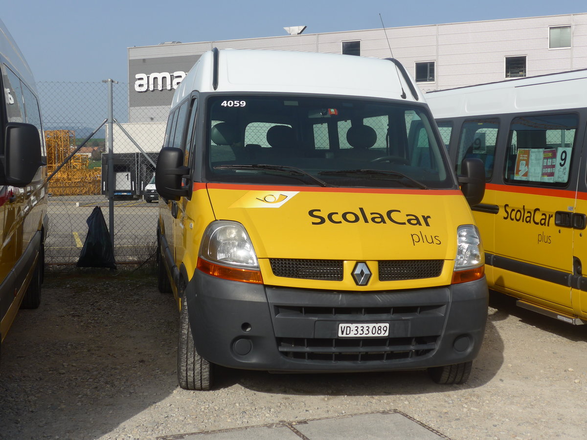 (224'657) - CarPostal Ouest - VD 333'089 - Renault am 2. April 2021 in Daillens, Planzer