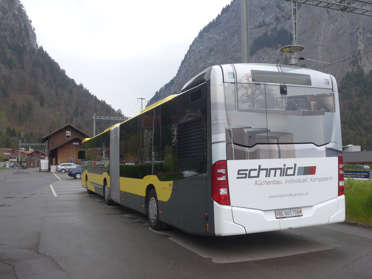 (225'249) - STI Thun - Nr. 708/BE 865'708 - Mercedes am 26. April 2021 beim Bahnhof Wimmis