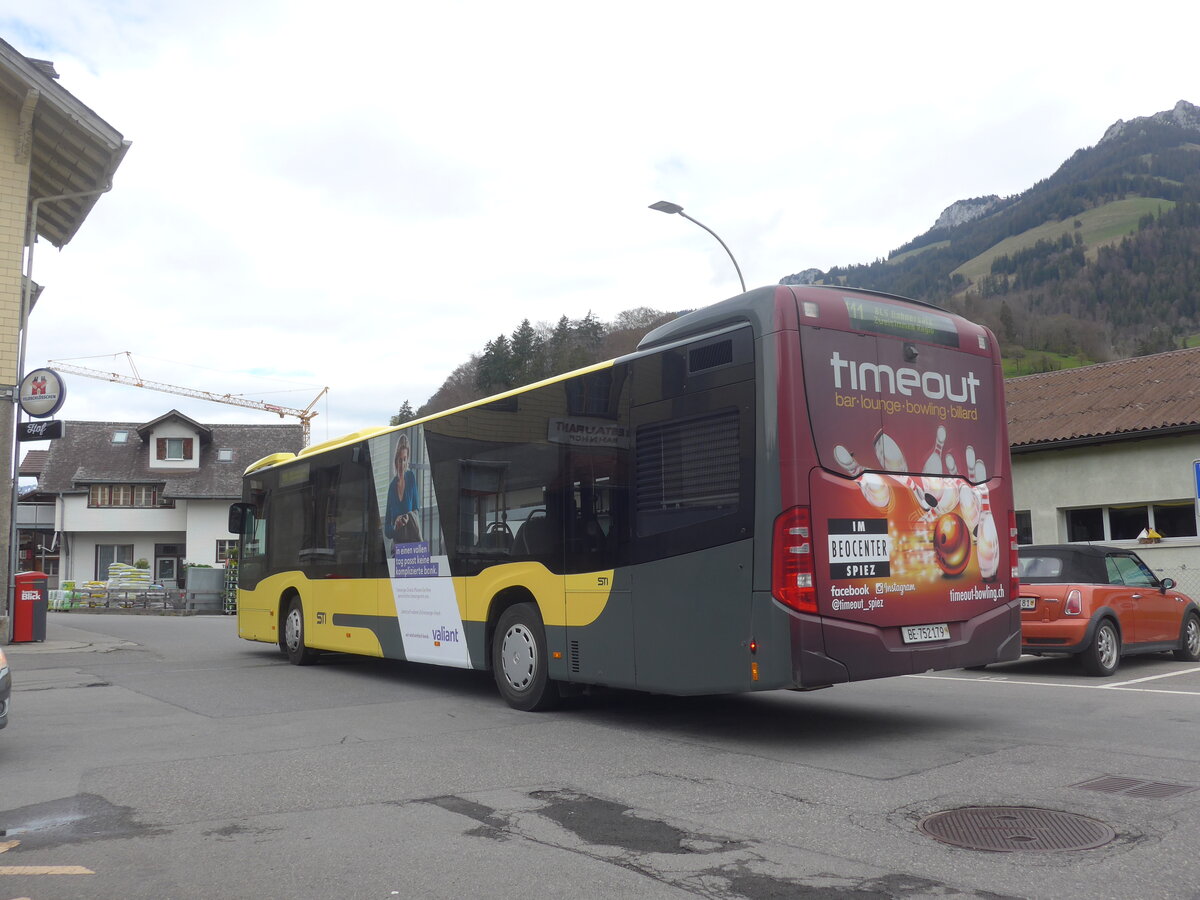 (225'338) - STI Thun - Nr. 179/BE 752'179 - Mercedes am 30. April 2021 beim Bahnhof Oey-Diemtigen