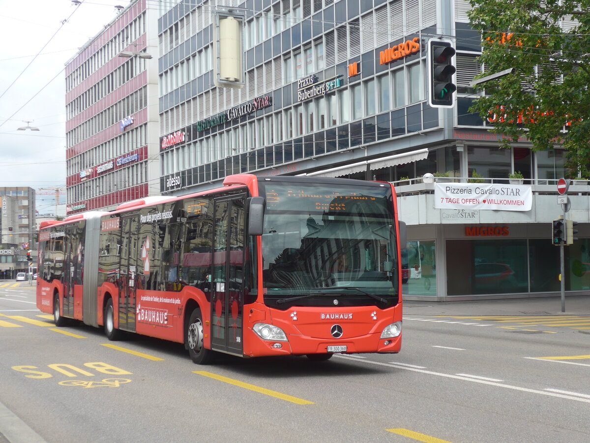 (226'329) - TPF Fribourg - Nr. 108/FR 300'368 - Mercedes am 11. Juli 2021 beim Bahnhof Bern