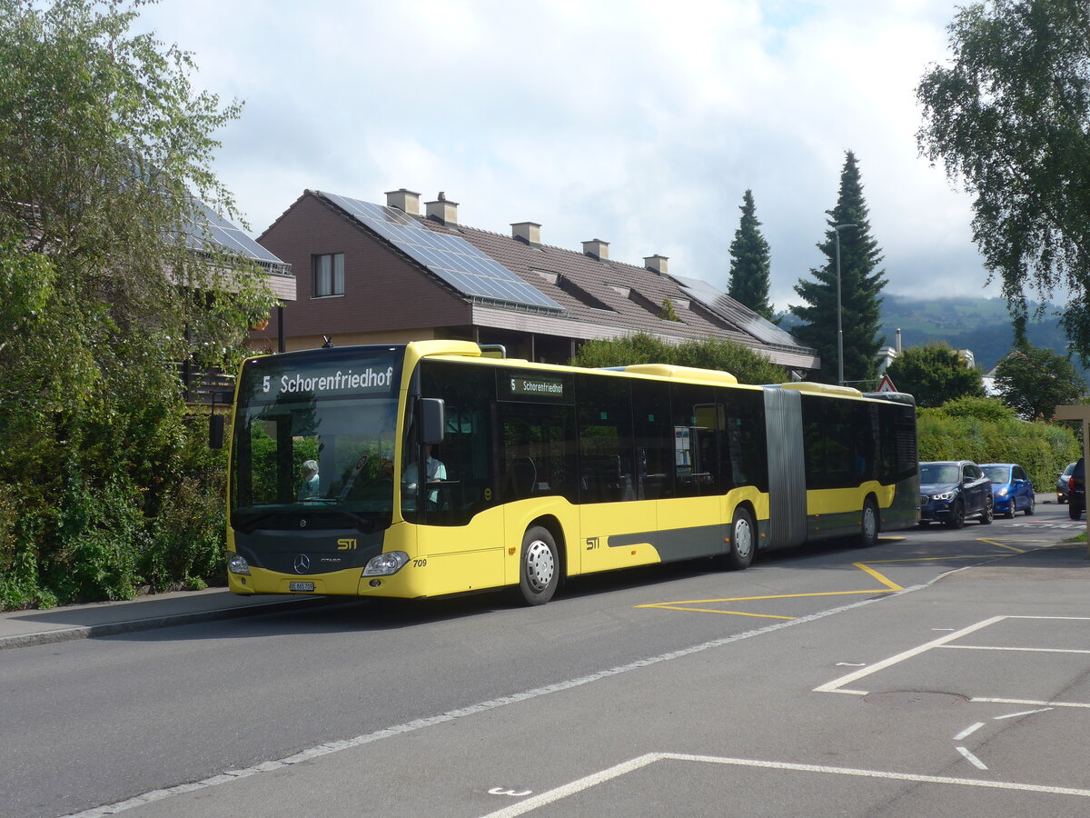 (226'506) - STI Thun - Nr. 709/BE 865'709 - Mercedes am 17. Juli 2021 in Thun, Asterweg