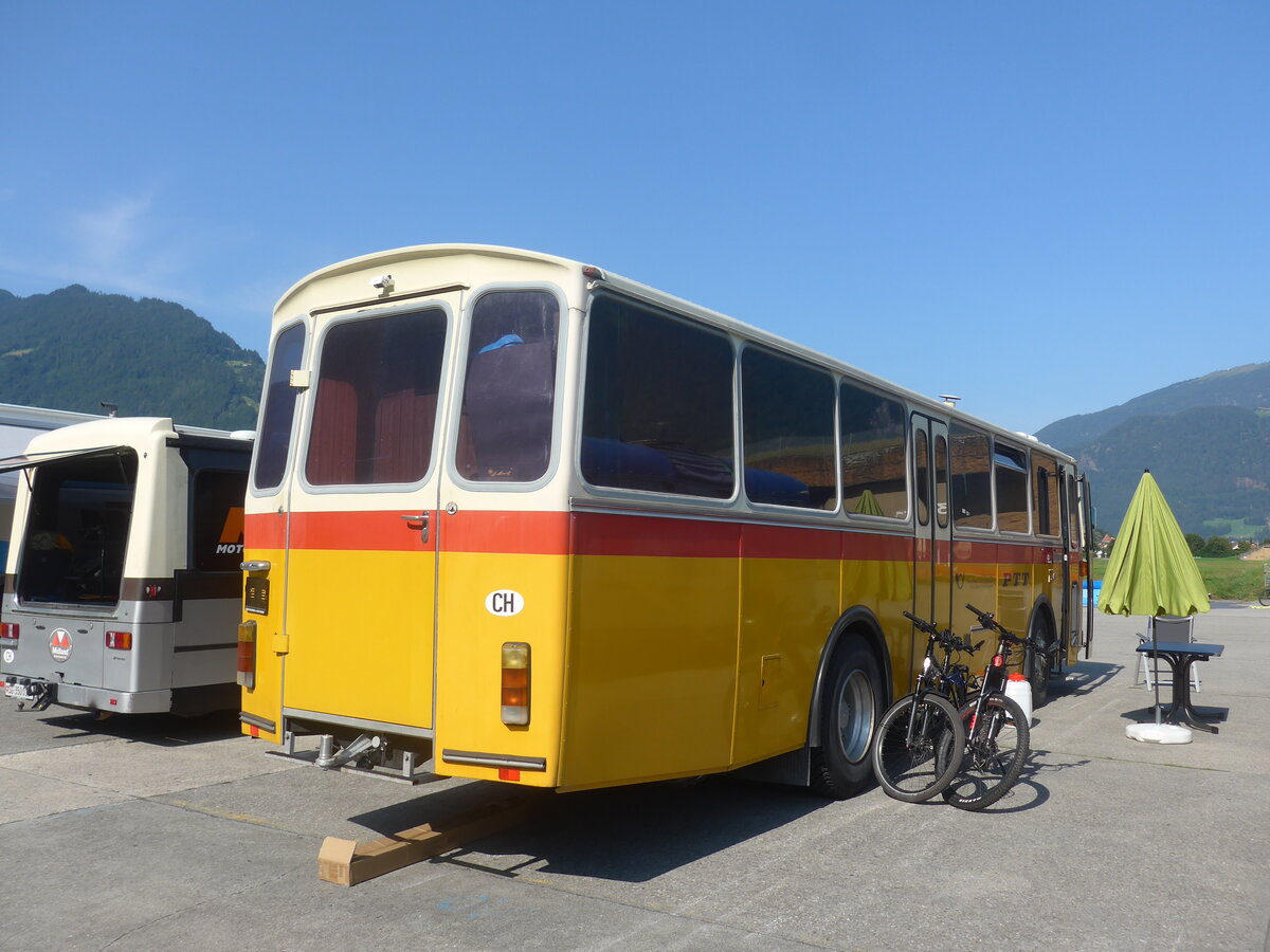 (227'427) - Simoncini, Dllikon - ZH 97'186 - Saurer/Tscher (ex Lambach, Rieden; ex Fssler, Winterthur; ex Steiger, Schlatt; ex P 24'647) am 21. August 2021 in Interlaken, Flugplatz