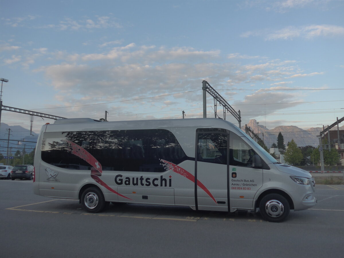 (227'711) - Gautschi, Aarau - Nr. 3/AG 50'164 - Mercedes am 4. September 2021 in Thun, CarTerminal