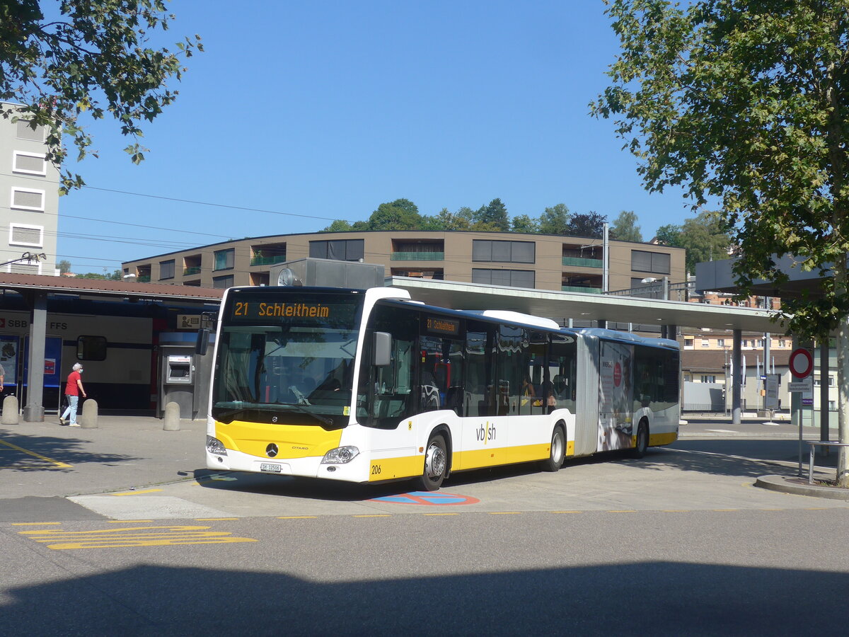 (227'754) - VBSH Schaffhausen - Nr. 206/SH 12'506 - Mercedes am 4. September 2021 beim Bahnhof Schaffhausen