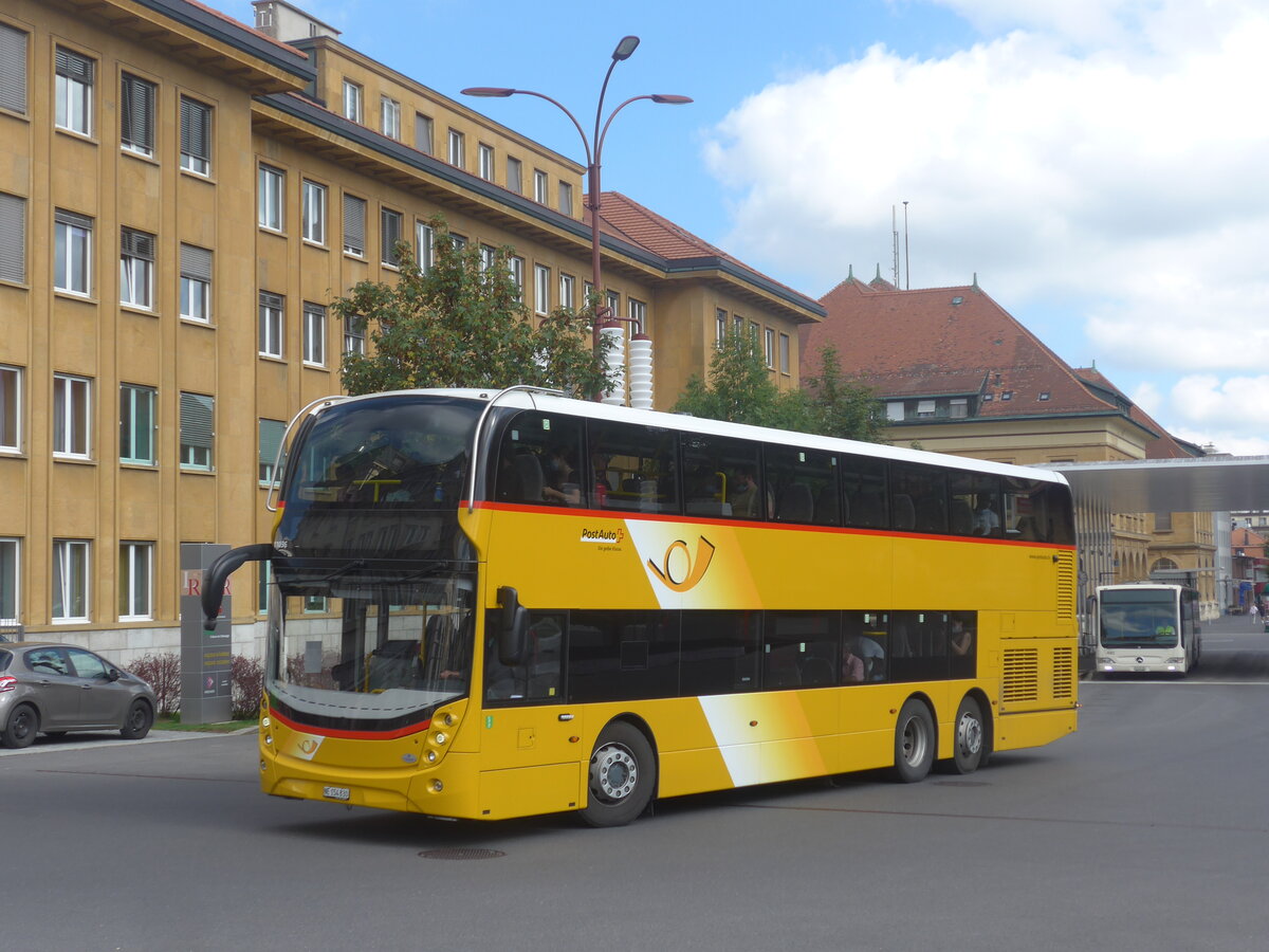 (228'107) - PostAuto Ostschweiz - NE 154'830 - Alexander Dennis (ex SG 445'309) am 18. September 2021 beim Bahnhof La Chaux-de-Fonds (Einsatz CarPostal)