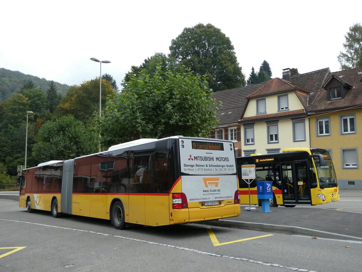 (228'977) - PostAuto Nordschweiz - SO 156'807 - MAN am 12. Oktober 2021 in Waldenburg, Station