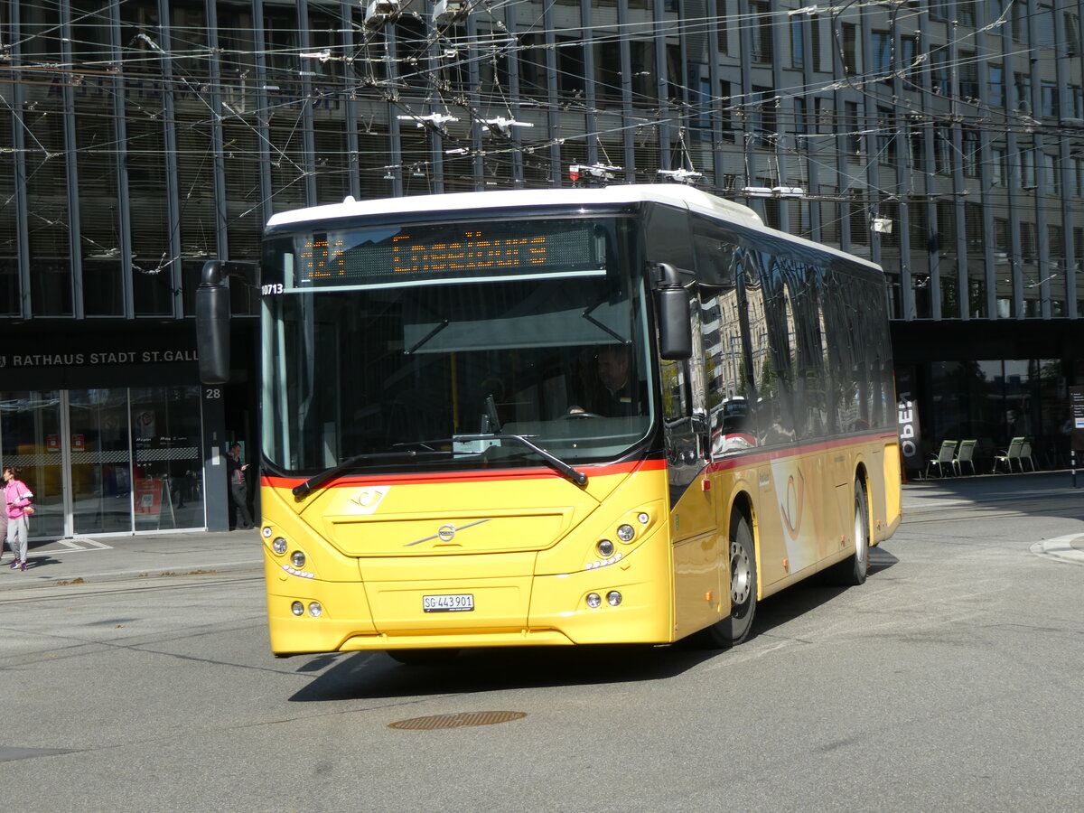 (229'106) - PostAuto Ostschweiz - SG 443'901 - Volvo am 13. Oktober 2021 beim Bahnhof St. Gallen