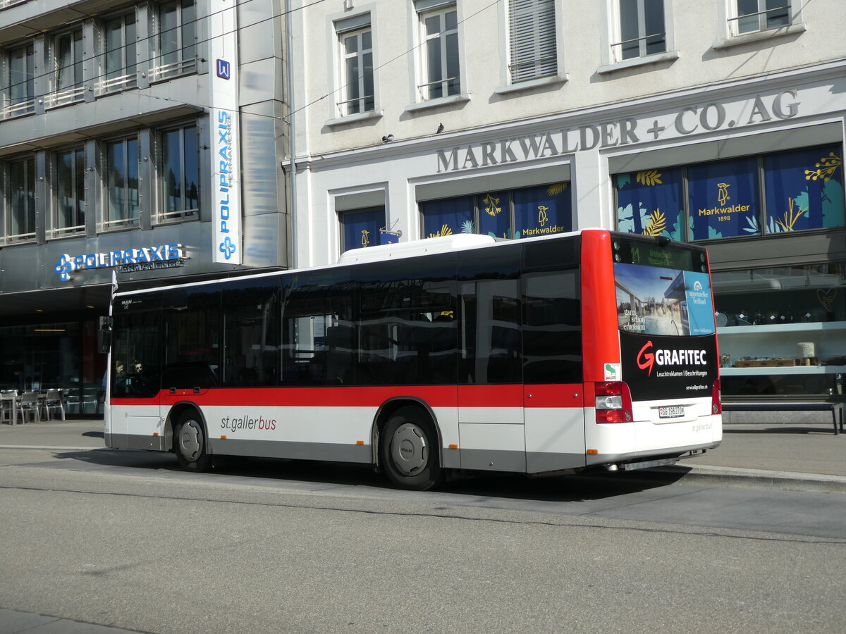 (229'110) - St. Gallerbus, St. Gallen - Nr. 270/SG 198'270 - MAN/Gppel am 13. Oktober 2021 beim Bahnhof St. Gallen