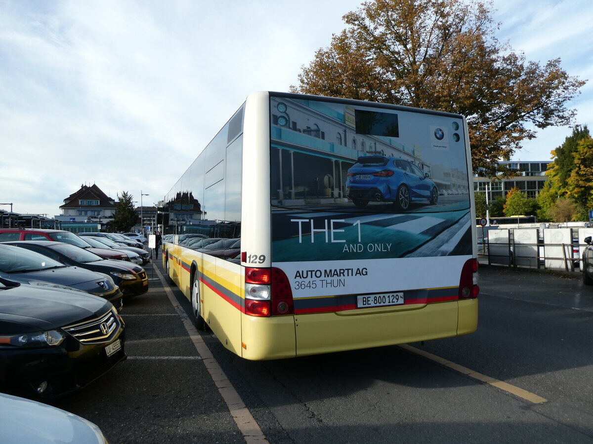 (229'434) - STI Thun - Nr. 129/BE 800'129 - MAN am 18. Oktober 2021 in Thun, CarTerminal