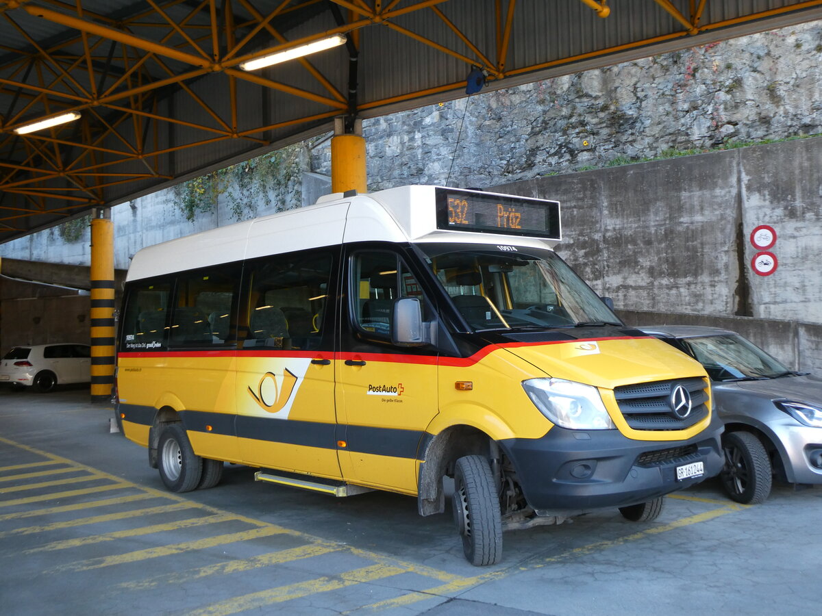 (230'042) - PostAuto Graubnden - GR 161'244 - Mercedes am 6. November 2021 in Thusis, Postautostation