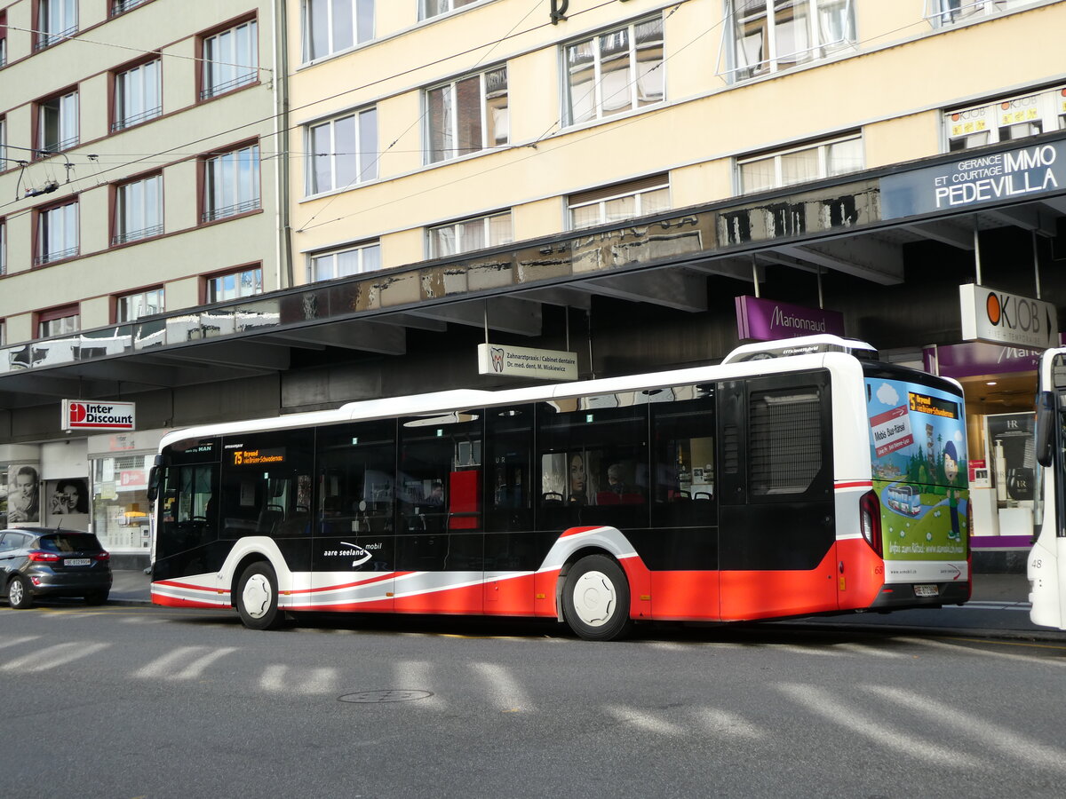 (230'092) - ASm Langenthal - Nr. 68/BE 872'368 - MAN am 8. November 2021 beim Bahnhof Biel