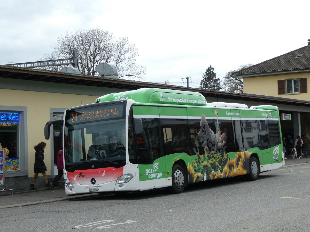 (230'166) - BGU Grenchen - Nr. 16/SO 20'824 - Mercedes am 8. November 2021 beim Bahnhof Grenchen Sd