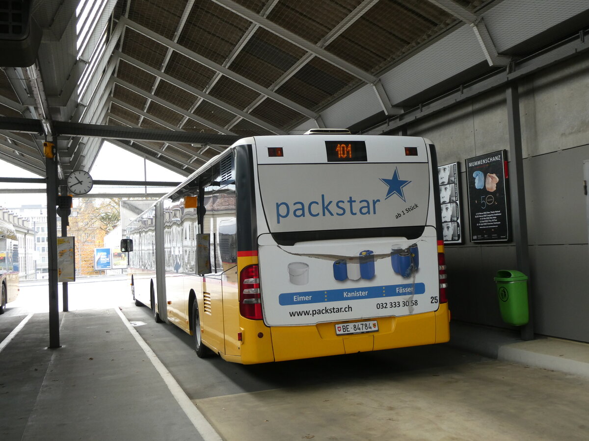 (230'219) - Steiner, Ortschwaben - Nr. 25/BE 84'784 - Mercedes (ex AVA Biel Nr. 9) am 9. November 2021 in Bern, Postautostation