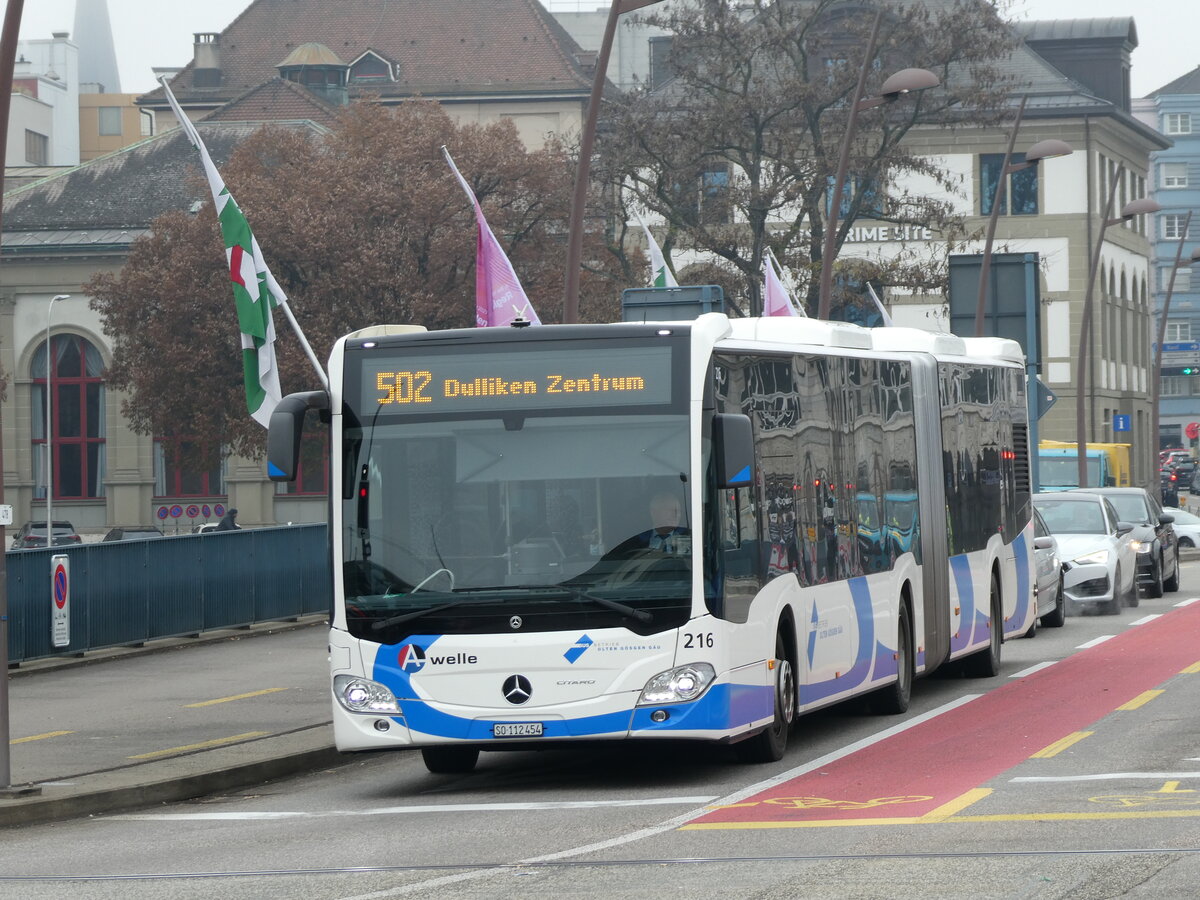 (230'476) - BOGG Wangen b.O. - Nr. 216/SO 112'454 - Mercedes am 11. November 2021 in Olten, Bahnhofbrcke