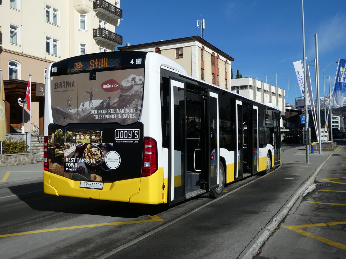 (230'520) - VBD Davos - Nr. 4/GR 51'225 - Mercedes am 12. November 2021 beim Bahnhof DavosDorf