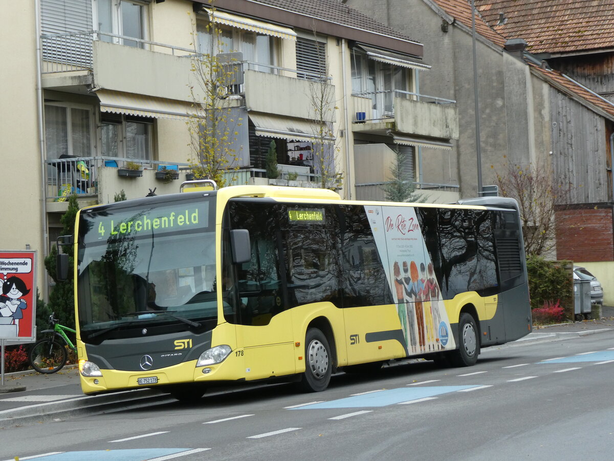 (230'891) - STI Thun - Nr. 178/BE 752'178 - Mercedes am 22. November 2021 in Thun-Lerchenfeld, Waldeck