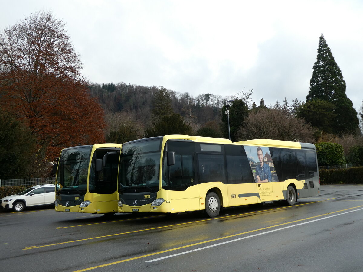 (231'055) - STI Thun - Nr. 156/BE 752'156 - Mercedes am 5. Dezember 2021 bei der Schifflndte Thun 