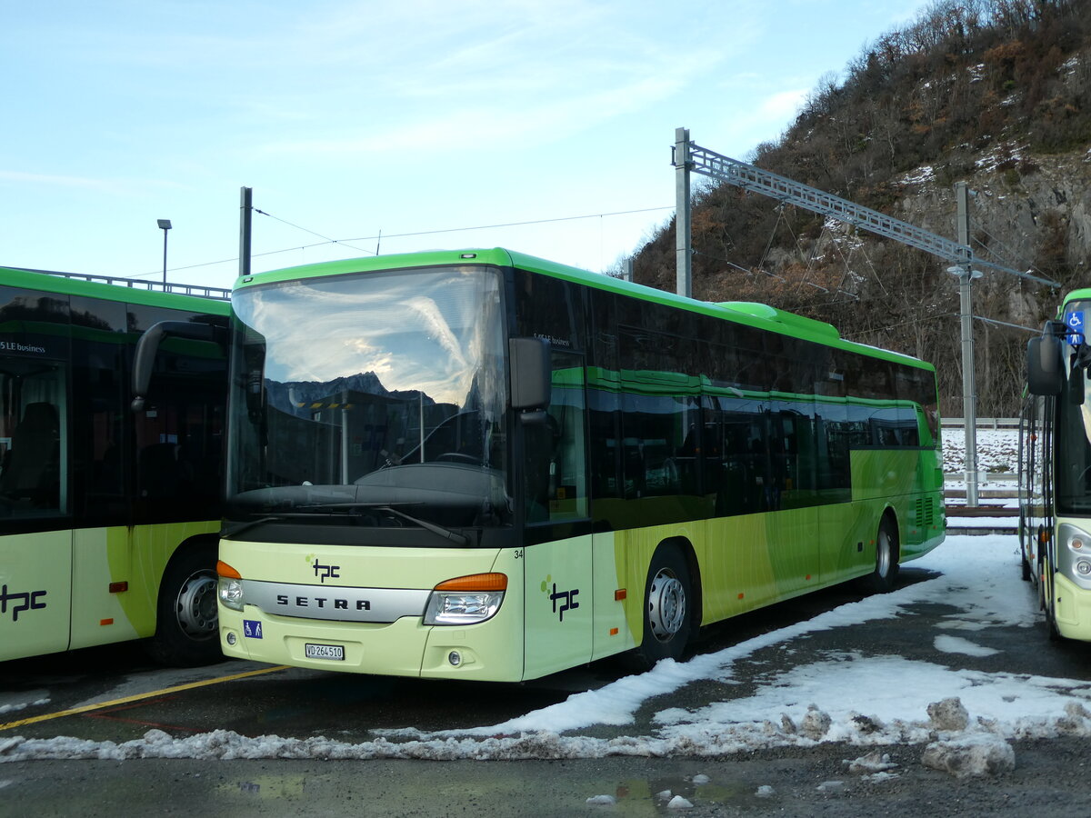 (231'176) - TPC Aigle - Nr. 34/VD 264'510 - Setra (ex Volnbusz, H-Budapest) am 12. Dezember 2021 in Aigle, Dpt