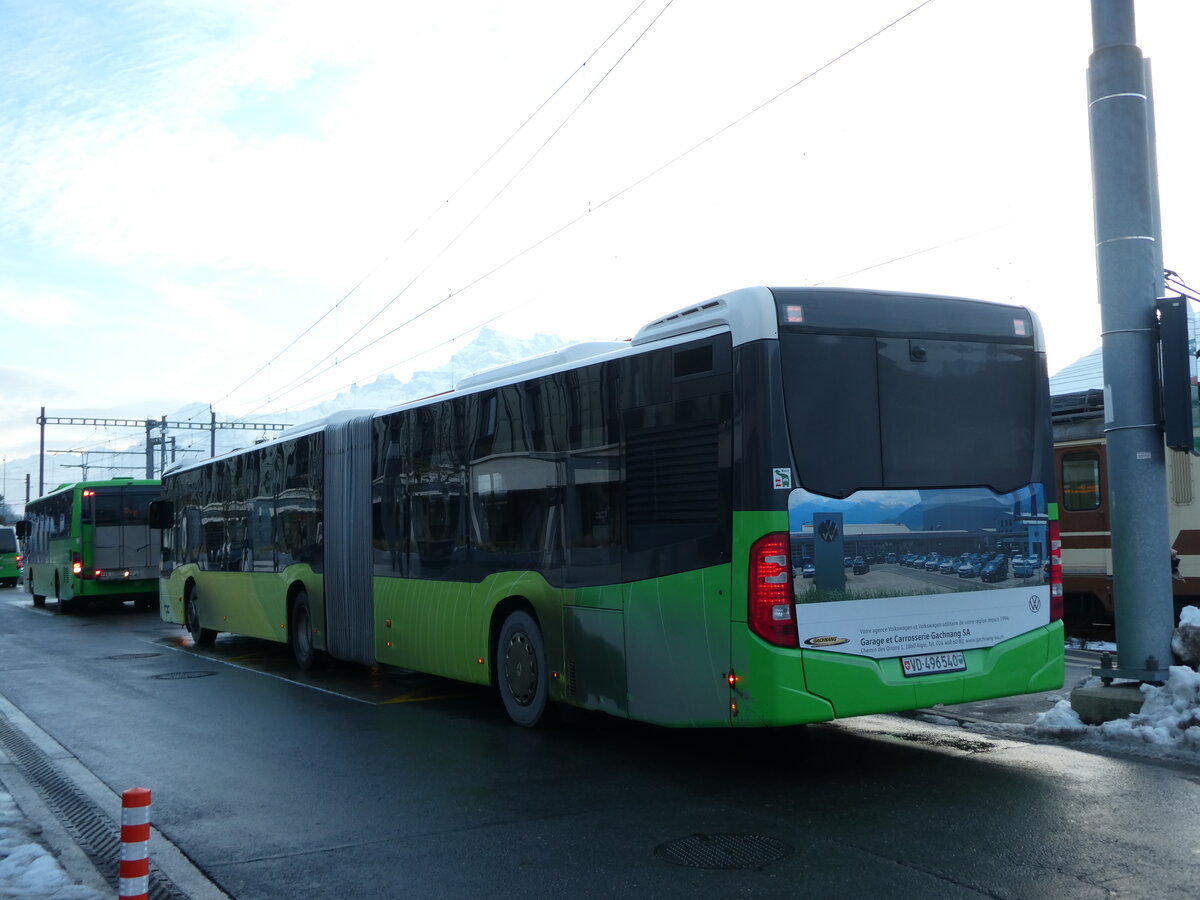 (231'276) - TPC Aigle - Nr. 303/VD 496'540 - Mercedes (ex PostAuto Bern Nr. 633) am 14. Dezember 2021 beim Bahnhof Aigle