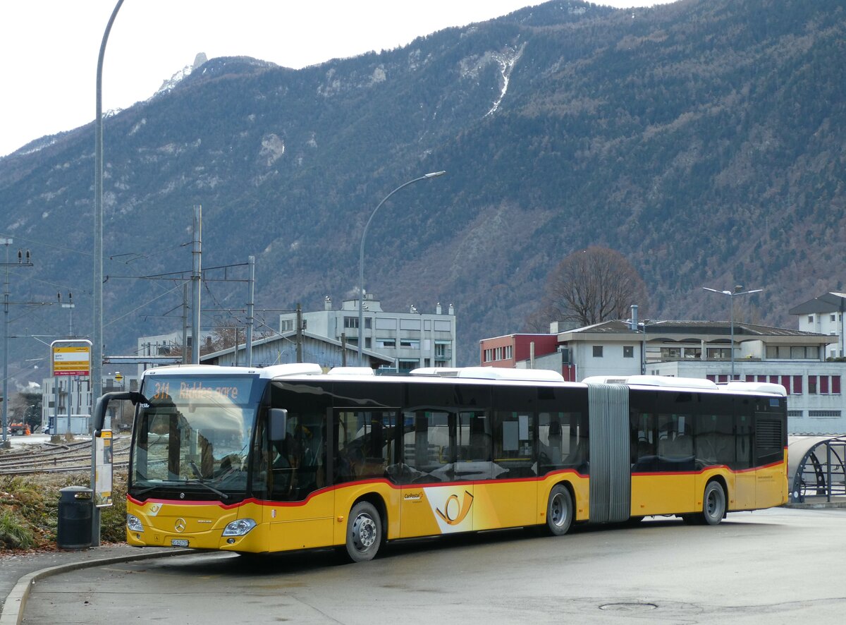 (231'709) - Buchard, Leytron - VS 141'737 - Mercedes am 2. Januar 2022 beim Bahnhof Martigny