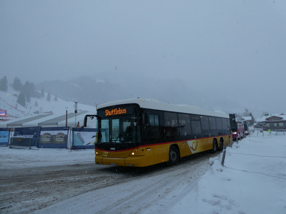 (231'825) - Engeloch, Riggisberg - Nr. 18/BE 704'610 - Scania/Hess am 9. Januar 2022 in Adelboden, Weltcup