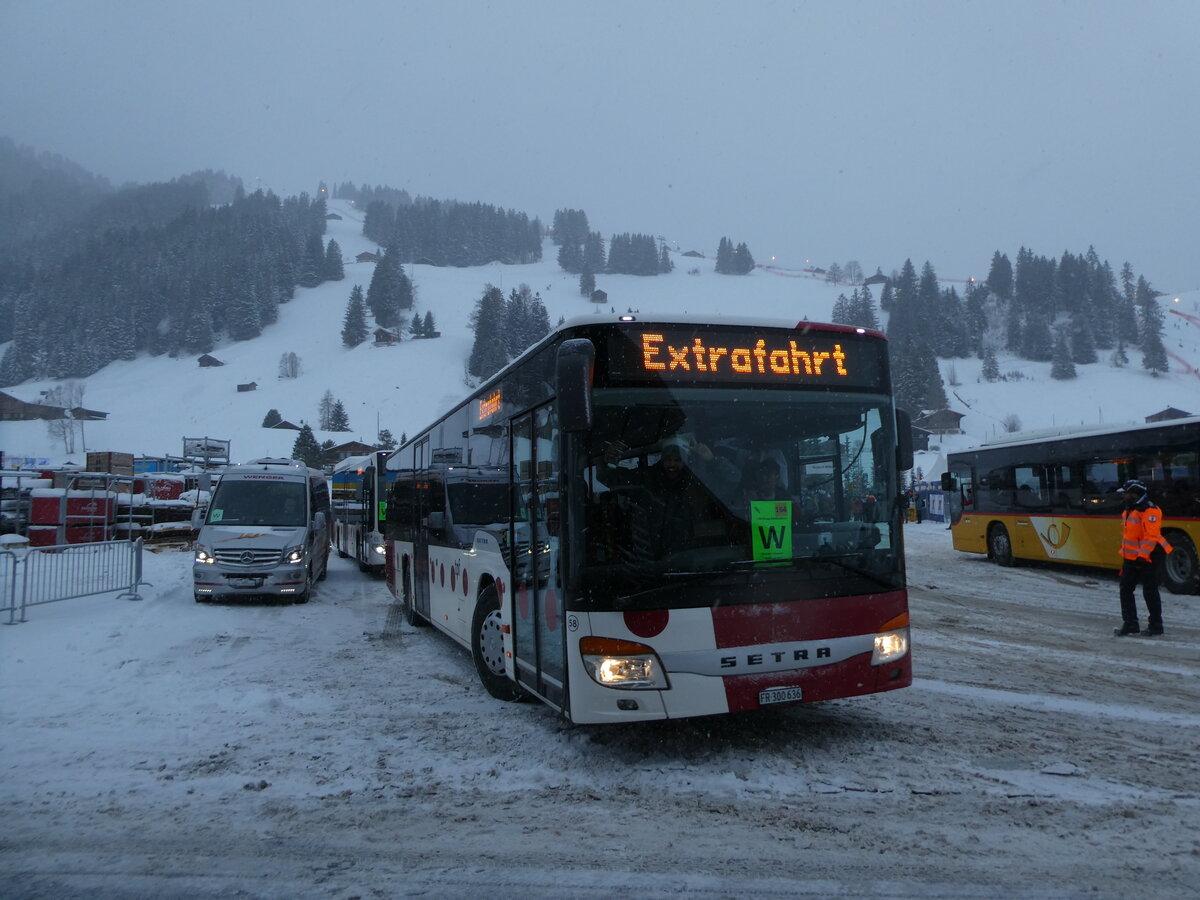 (231'843) - Wieland, Murten - Nr. 58/FR 300'636 - Setra am 9. Januar 2022 in Adelboden, Weltcup