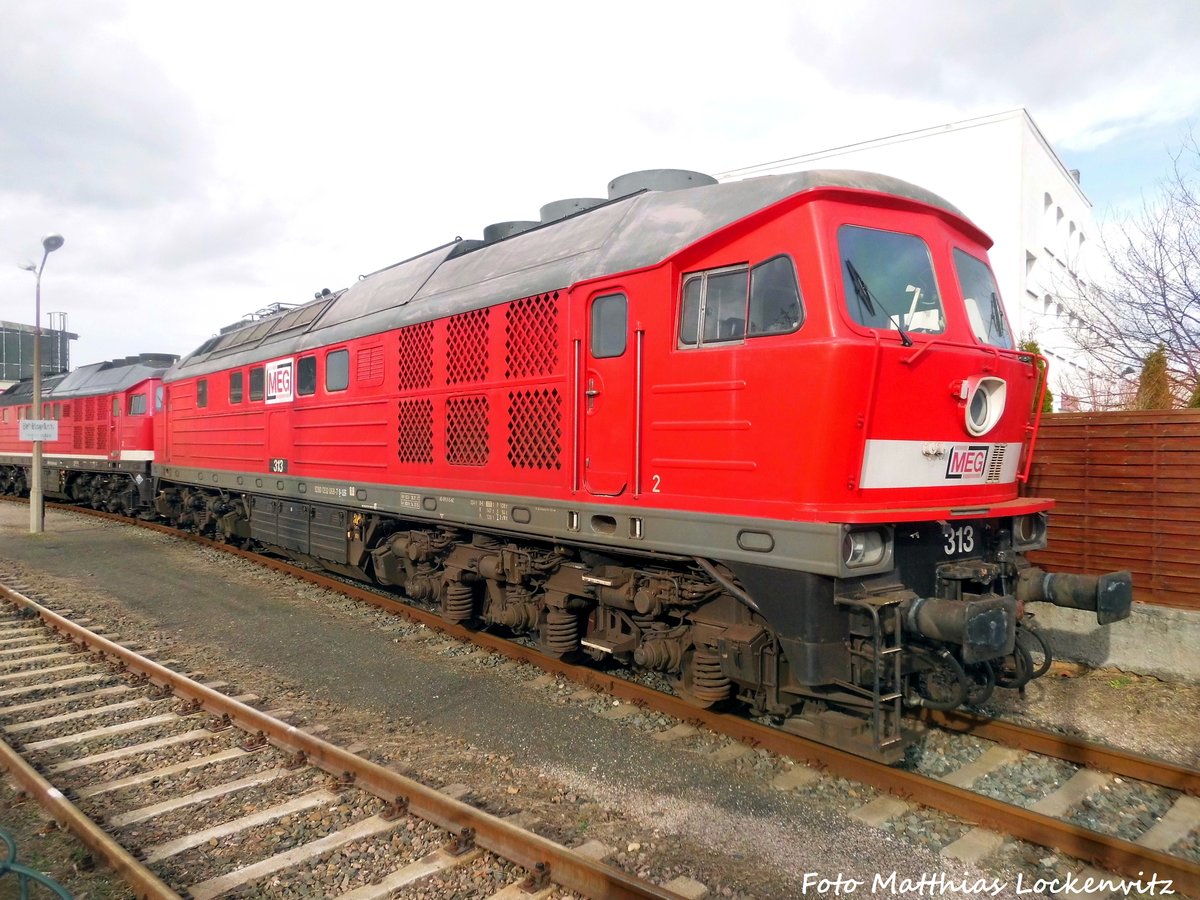 232 068 der LEG (ex MEG 313) abgestellt in Delitzsch am 18.3.17